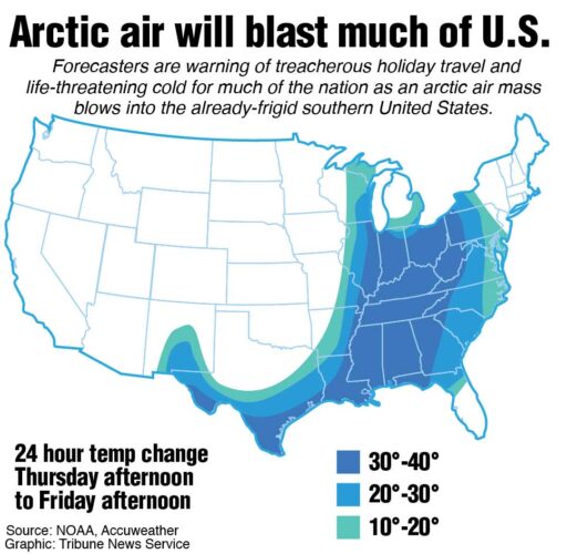 US braces for cold, wind, snow - The Daily News